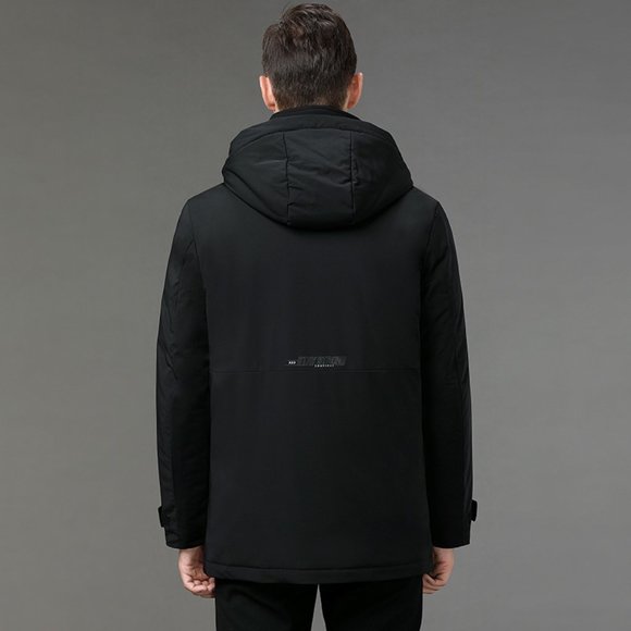 Luxury Light - Men's Casual Warm White Goose Down Jacket - Picture 3 of 14